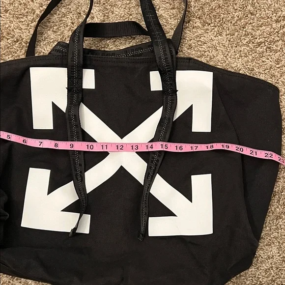 Off-White Black and White Arrows Duffel Bag